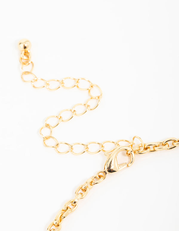 Gold  Yin Yang Charm Necklace