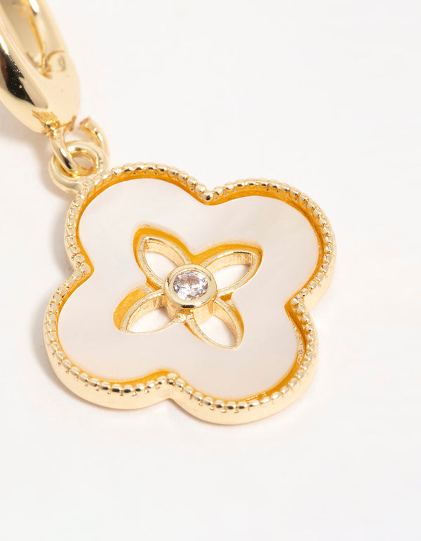 Gold  Floral Petal Charm