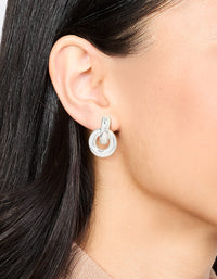 Silver Small Double Hoop Earrings - link has visual effect only