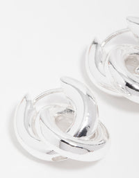 Silver Small Double Hoop Earrings - link has visual effect only