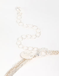 Silver Rondell Chain Layered Necklace - link has visual effect only