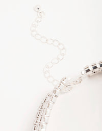 Silver Diamante Stacked Cupchain Choker Necklace - link has visual effect only
