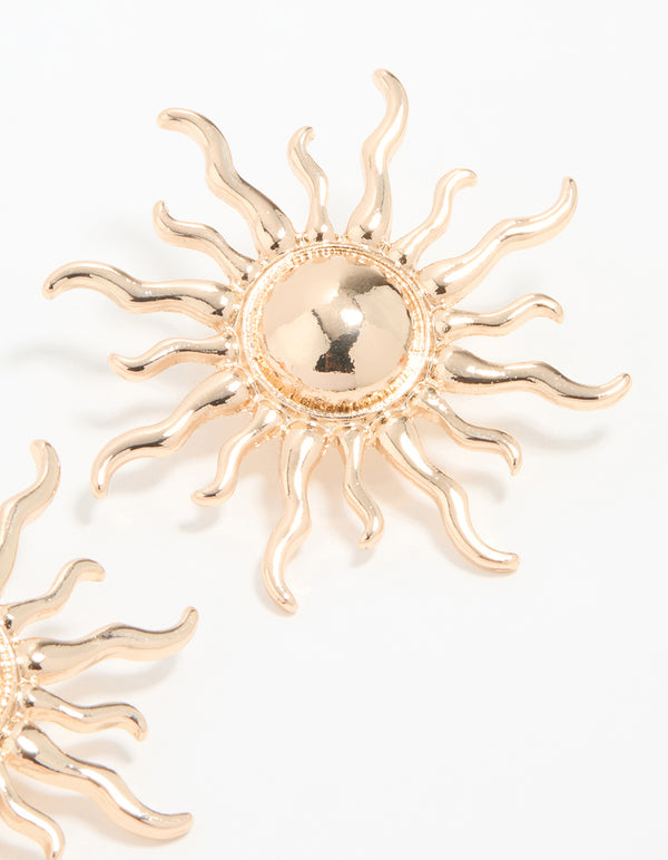 Gold Celestial Star Earrings