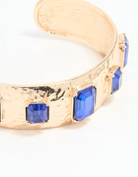 Gold Blue Stone Wrist Cuff - link has visual effect only