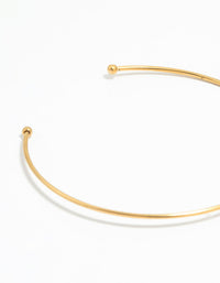 Waterproof Gold Plated Stainless Steel Cubic Zirconia Bangle - link has visual effect only