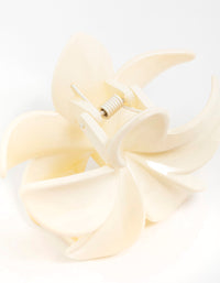 Cream Frangipani Hair Claw Clip - link has visual effect only