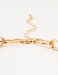 Gold Bold Round Chunky Chain Necklace - link has visual effect only