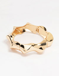 Gold Bamboo Twist Bangle - link has visual effect only