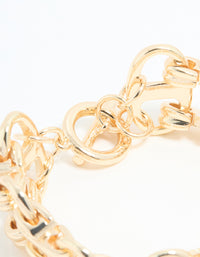 Gold Marina Ladder T & O Bracelet - link has visual effect only