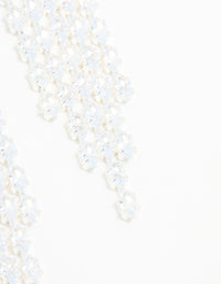 Silver Cubic Zirconia Cascading Drop Earrings - link has visual effect only