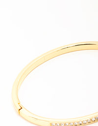Gold Diamante Hinged Bangle - link has visual effect only