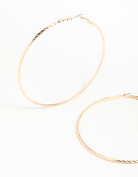 Gold Thin Hoop Large Earrings - link has visual effect only