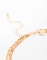 Gold Tassel Layered Necklace - link has visual effect only