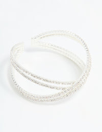 Silver Diamante Pavé Wrap Bangle - link has visual effect only