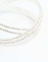 Silver Diamante Pavé Wrap Bangle - link has visual effect only