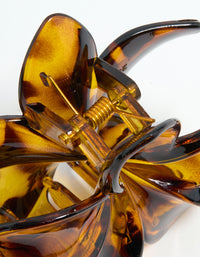 Neutral Acrylic Frangipani Flower Claw Clip - link has visual effect only