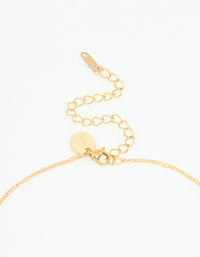 Waterproof Gold Plated Stainless Steel Flower Enamel Pendant Necklace - link has visual effect only