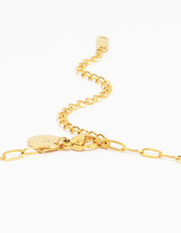 Waterproof Gold Plated Stainless Steel Clover Charm Necklace - link has visual effect only