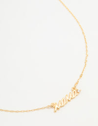 Gold Plated Mama Pendant Necklace - link has visual effect only