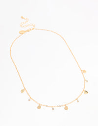 Gold Plated Cubic Zirconia & Heart Charm Pendant Necklace - link has visual effect only