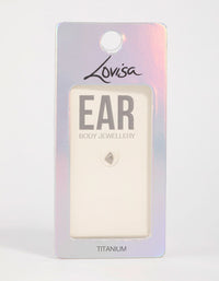 Titanium Diamond Shaped Flat Back Stud - link has visual effect only