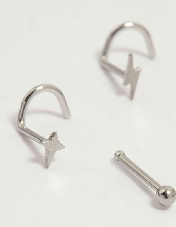 Surgical Steel Celestial Nose Stud 6-Pack