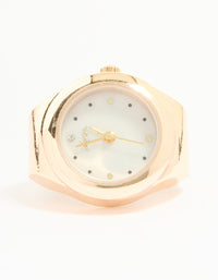 Gold Vintage Watch Ring - link has visual effect only