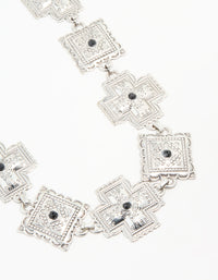 Silver Bohemian Square & Cross Belt - link has visual effect only