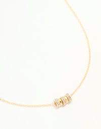 Gold Plated Cubic Zirconia Rondell Necklace - link has visual effect only