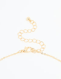 Gold Plated Cubic Zirconia Heart & Bow Pendant Necklace - link has visual effect only