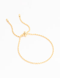 Gold Plated Detailed Chain Toggle Bracelet - link has visual effect only