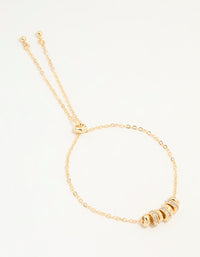 Gold Plated Cubic Zirconia Rondell Toggle Bracelet - link has visual effect only