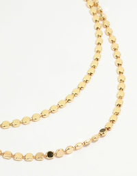 Gold Plated Disc Chain Layered Necklace - link has visual effect only