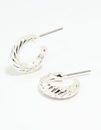 Silver Crescent Hoop Earrings - link has visual effect only
