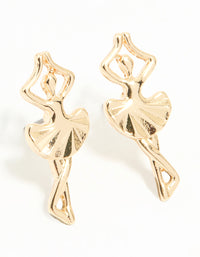 Gold Ballerina Stud Earrings - link has visual effect only