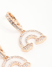 Gold Diamante Rainbow Cloud Huggie Earrings - link has visual effect only