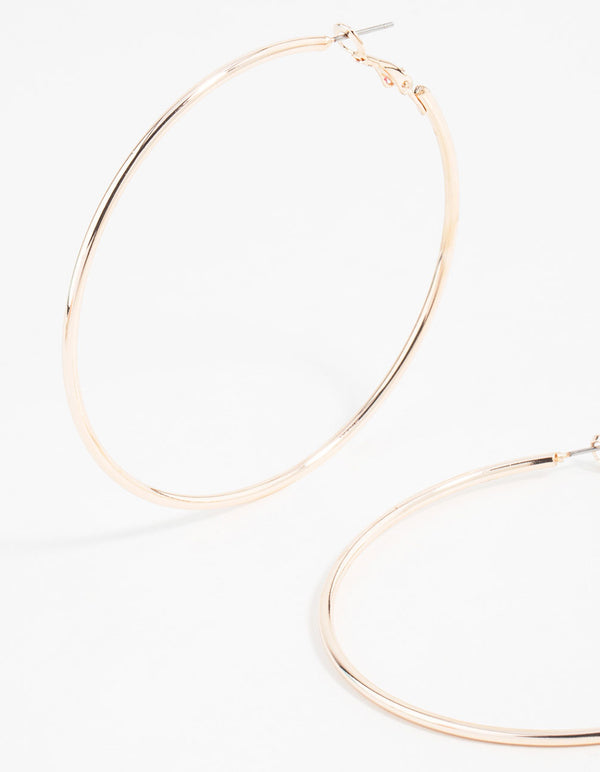 Rose Gold Classic Hoop Earrings