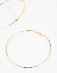 Rose Gold Classic Hoop Earrings - link has visual effect only