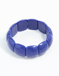 Blue Acrylic Thin Slater Stretch Bangle - link has visual effect only
