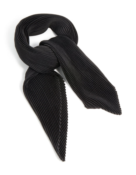 Black Pleated Satin Fabric Scarf - Lovisa