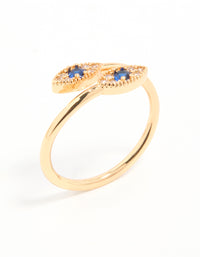 Gold Plated Evil Eye Wrap Ring - link has visual effect only