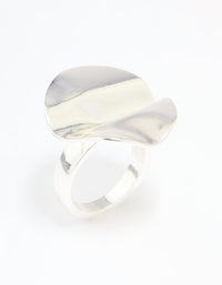 Silver Plated Textured Circle Ring - link has visual effect only