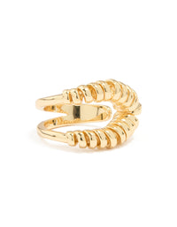 Gold Plated Coil Statement Ring - link has visual effect only
