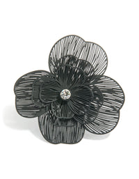 Black Flower Statement Ring - link has visual effect only