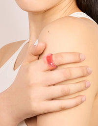 Pink & Purple Marbled Chunky Ring - link has visual effect only