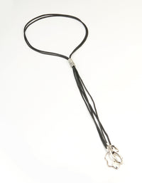 Antique Silver Cord Tassel Necklace - link has visual effect only