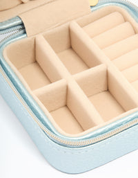 Metallic PU Leather Pebbled Square Jewellery Box - link has visual effect only