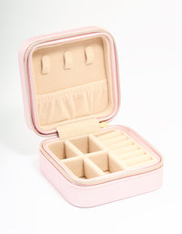 Metallic PU Leather Square Jewellery Box - link has visual effect only