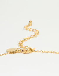 Waterproof Gold Plated Stainless Steel Cubic Zirconia Floating Charm Necklace - link has visual effect only