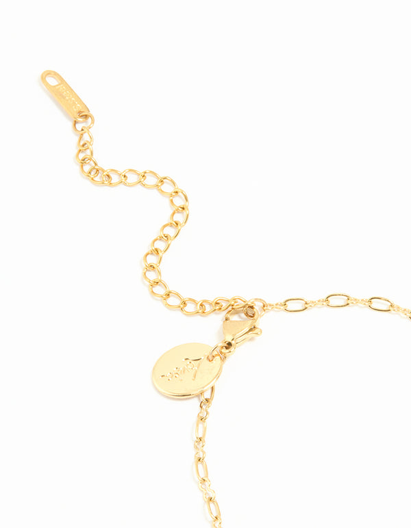 Waterproof Gold Plated Stainless Steel Cubic Zirconia Pearl Bracelet